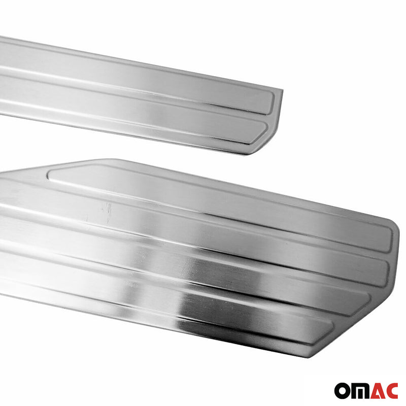 Seuils de porte pour VW Amarok 2010-2020 Wolf Spà©cial en acier inox Chromé