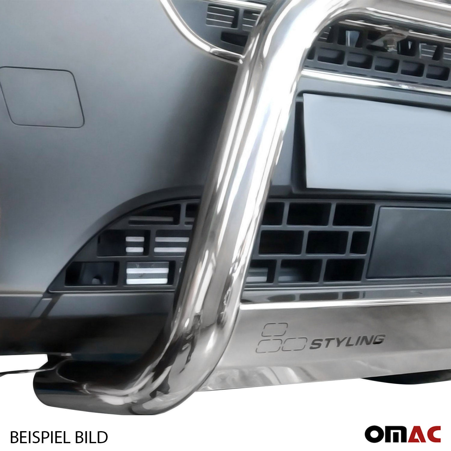 Pare-buffle Avant pour Peugeot Boxer 2014-2023 63 mm en Acier Gris