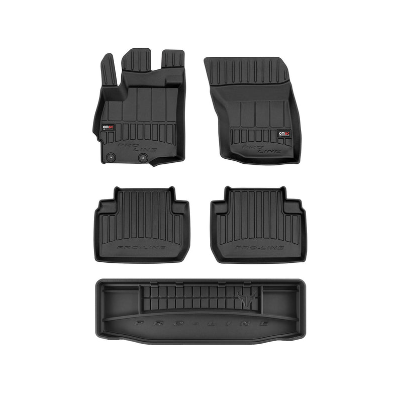 Kit Tapis de Sol et Coffre pour Mitsubishi Outlander 2012-2015 TPE Noir