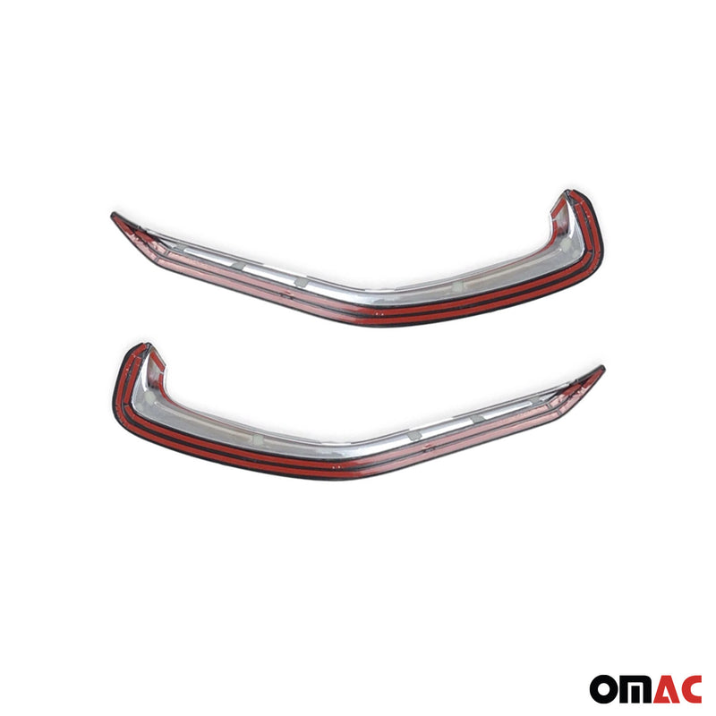 Baguettes de Phare Avant pour Kia Soul 2009-2014 2pcs Acier Inox Chrome