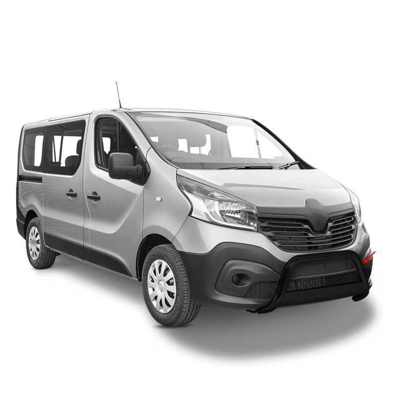 Pare-buffle Avant pour Renault Trafic 2014-2019 63 mm en Acier Noir