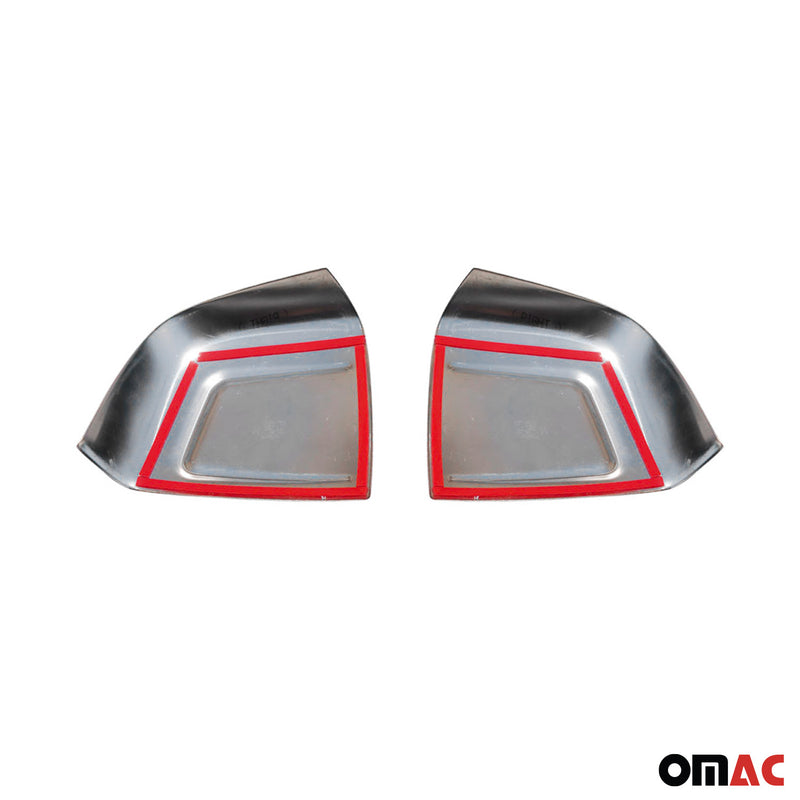 Coques de Rétroviseurs pour Opel Combo D 2012-2018 en Acier Chromé Argent