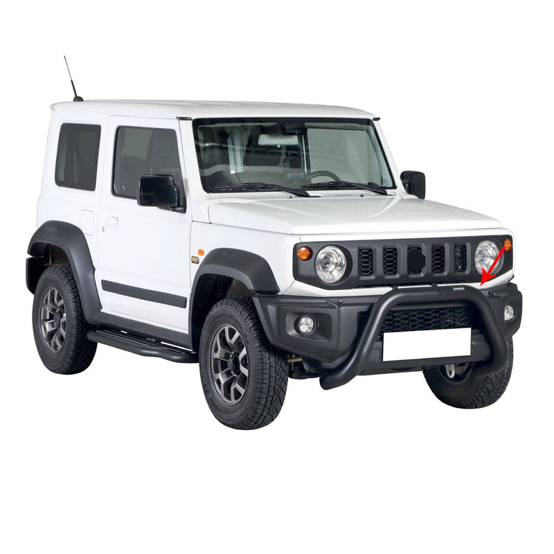 Pare-buffle Avant pour Suzuki Jimny 2018-2024 76 mm en Acier Noir