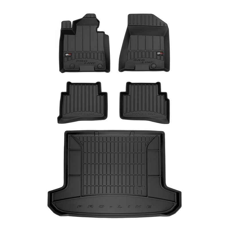 Kit Tapis de Sol et Coffre pour Hyundai Tucson 2015-2020 TPE Noir