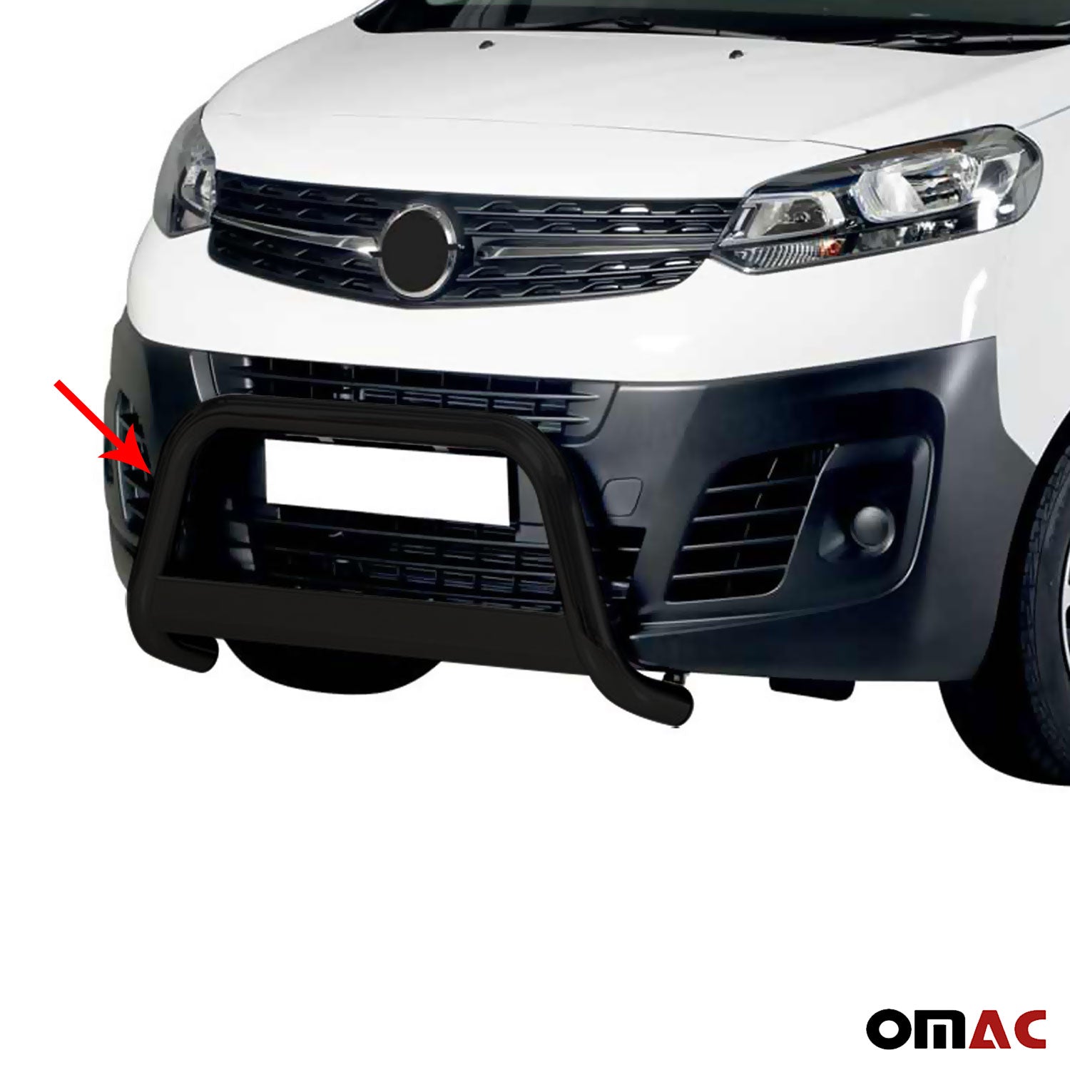 Pare-buffle Avant pour Opel Vivaro C 2019-2026 63 mm en Acier Noir