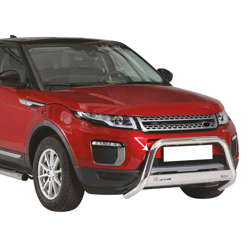 Pare-buffle Avant pour Range Rover Evoque 2016-2021 63 mm en Acier Gris