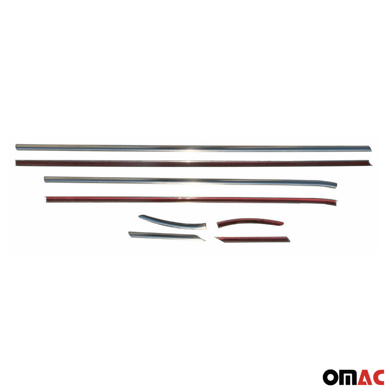Baguettes pour contour Latérales pour Seat Leon 2005-2012 en acier inox chrome