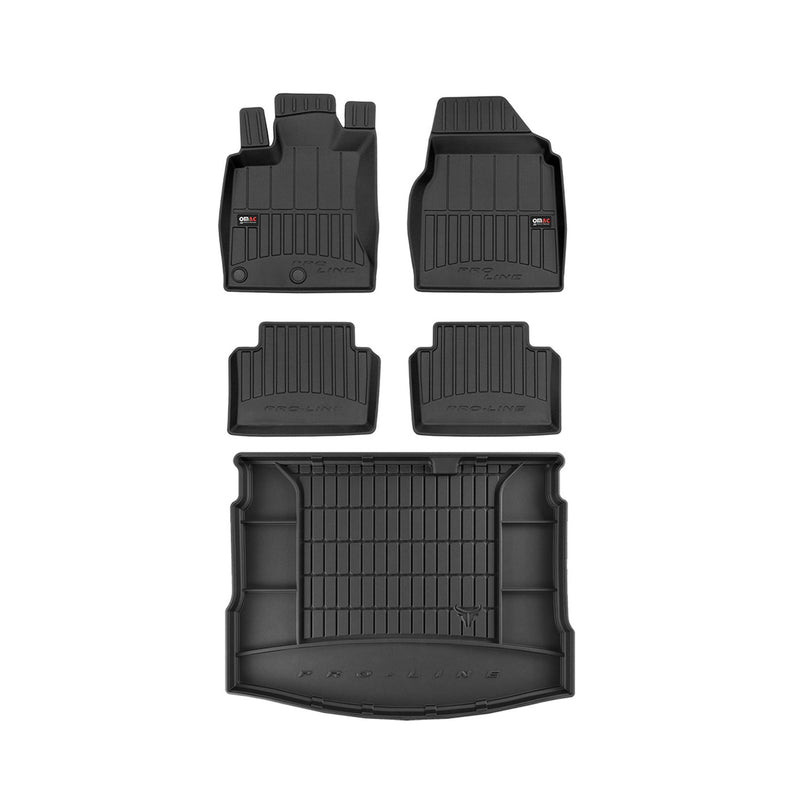 Kit Tapis de Sol et Coffre pour Nissan Qashqai 2006-2013 TPE Noir