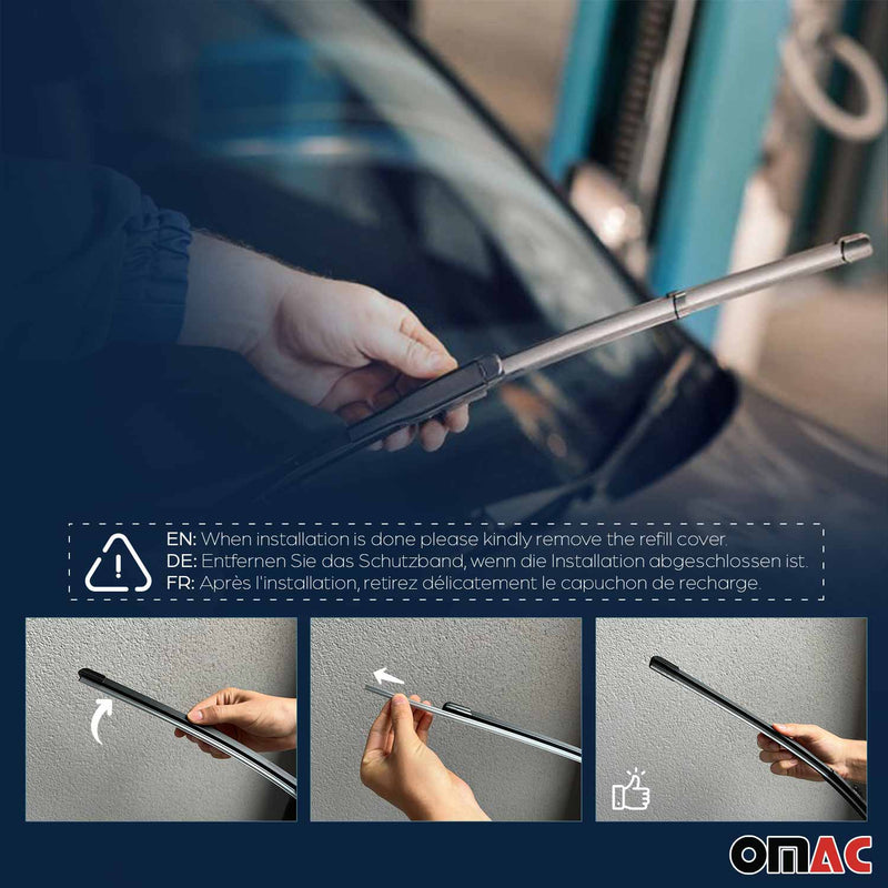 Balai d'Essuie Glace Avant + Arrière pour Hyundai Getz 2002-2009