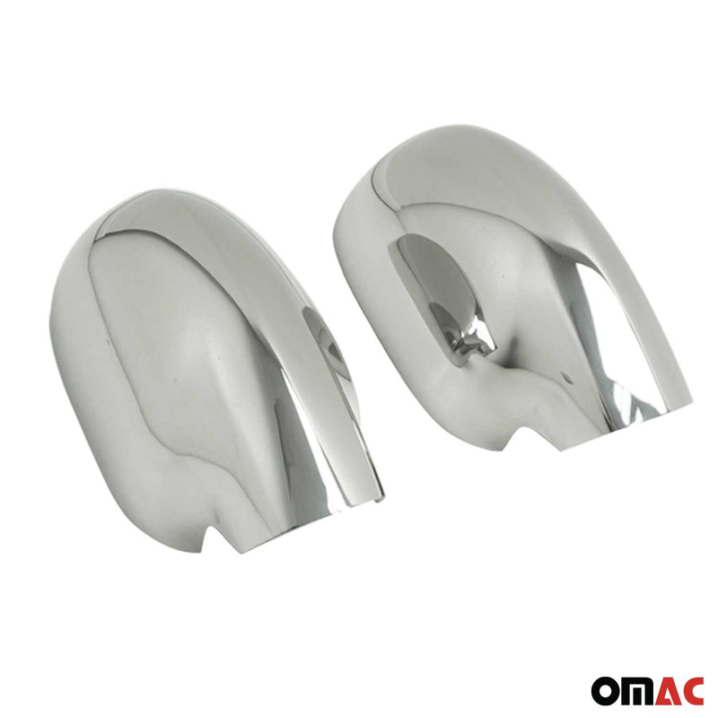 Coques de Rétroviseurs pour Dacia Logan 2004-2008 acier inox Chromé 2x