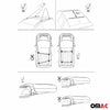 Barres de toit transversales pour VW Caddy 2015-2020 Noir Aluminium
