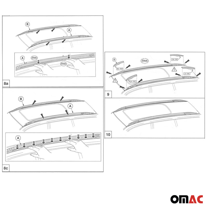 Original Barres De Toit Longitudinales pour Ford Kuga AMCV4J S550B12 AA57PN