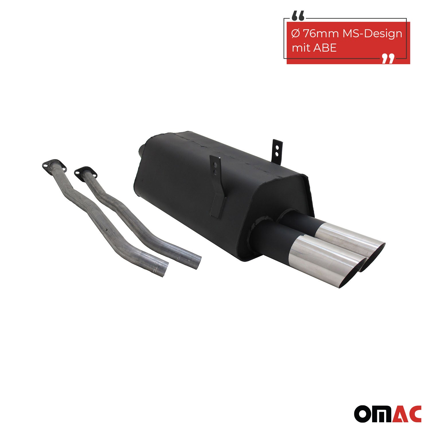 Échappement arrière sport Novus pour BMW 3er E36 325i 2x76mm MS-Design avec ABE