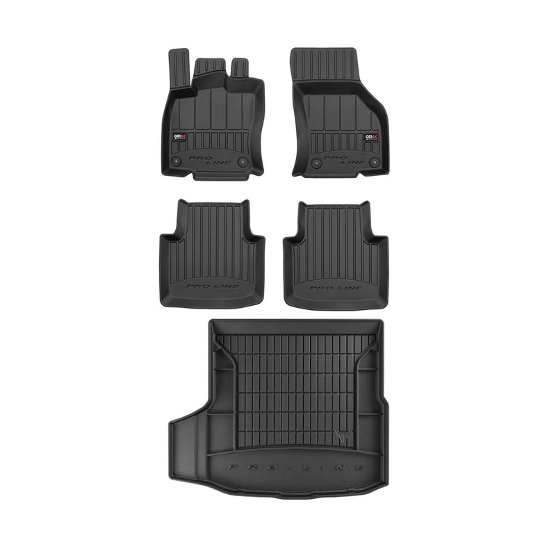 Kit Tapis de Sol et Coffre pour VW Arteon 2017-2022 TPE Noir