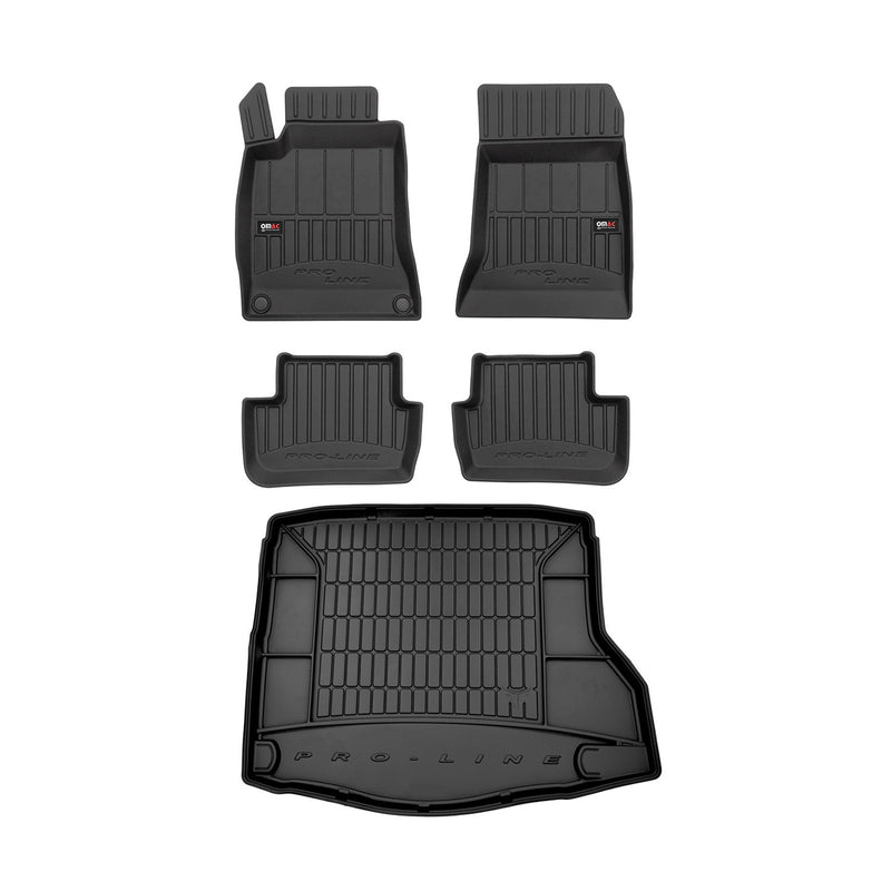 Kit Tapis de Sol et Coffre pour Mercedes Classe CLA C117 2013-2019 TPE Noir