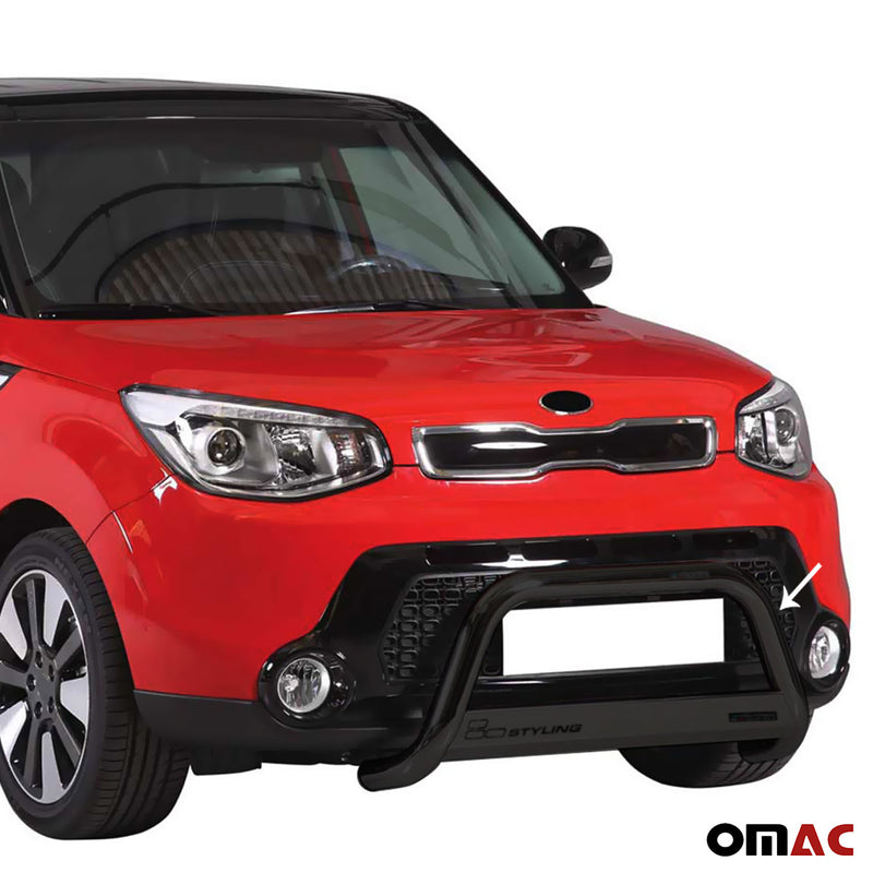 Pare-buffle Avant pour Kia Soul 2013-2017 63 mm en Acier Noir