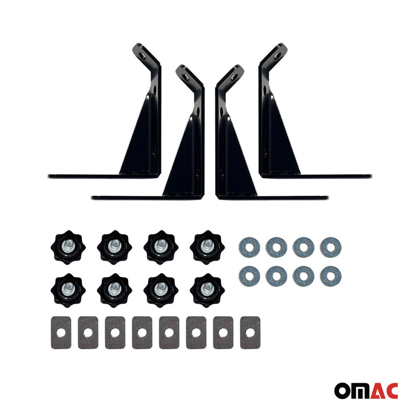 OMAC set de Butées de charge pour barres de toit réglables 4 pcs