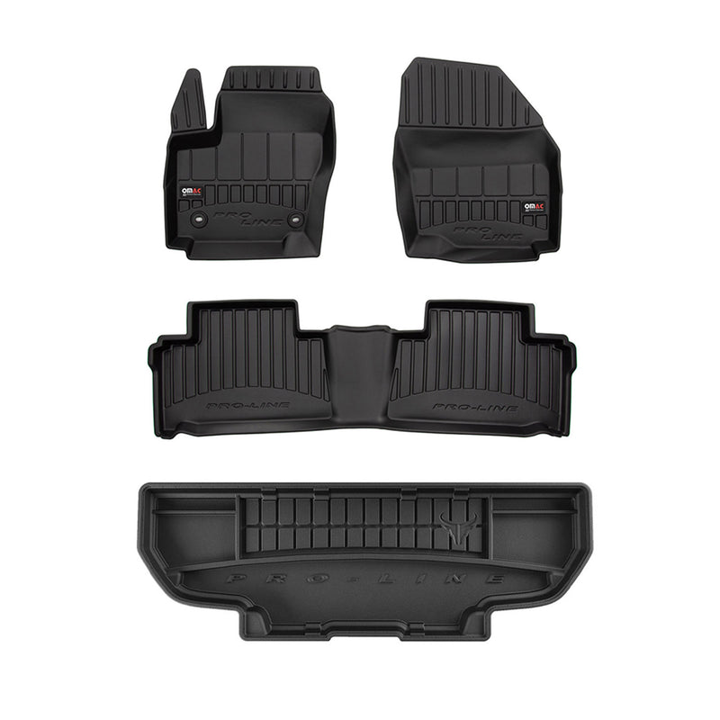 Kit Tapis de Sol et Coffre pour Ford Galaxy 2006-2015 TPE Noir