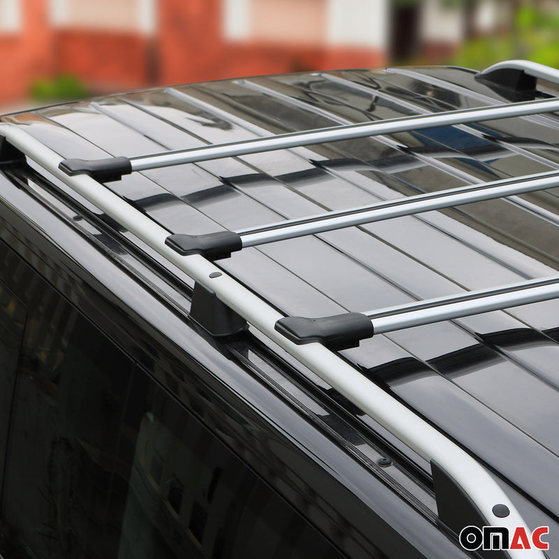 Barres de toit transversales pour Fiat Ducato 2006-2024 Aluminium Gris 3x