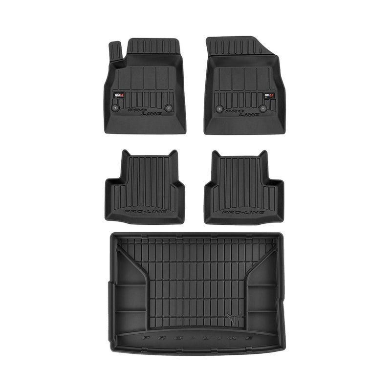 Kit Tapis de Sol et Coffre pour Opel Astra K 2015-2022 TPE Noir