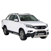 Marchepieds Latéraux pour Ssangyong Musso 2018-2026 Acier Inoxydable Argent