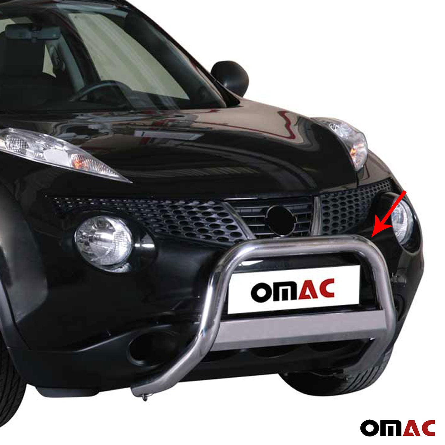 Pare-buffle Avant pour Nissan Juke 2010-2019 63 mm en Acier Gris