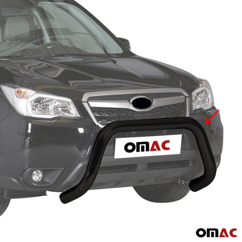 Pare-buffle Avant pour Subaru Forester 2013-2015 76 mm en Acier Noir